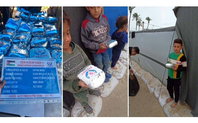 Rahmet Köprüsü Derneği’nden Gazze’de 115 Kişilik Yemek Dağıtımı